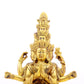 A serene gilt bronze statue of Guanyin with eleven faces