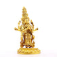 A serene gilt bronze statue of Guanyin with eleven faces