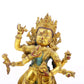 A serene gilt bronze Vajra statue