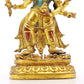 A serene gilt bronze Vajra statue