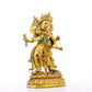 A serene gilt bronze Vajra statue