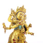 A serene gilt bronze Vajra statue