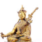 A serene gilt bronze statue of Padmasambhava