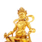 A serene gilt bronze statue of the God of Wealth