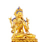 A solemn gilt bronze statue of Manjushri Bodhisattva