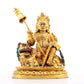 A solemn gilt bronze statue of the Heavenly King inlaid with precious stones