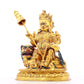 A solemn gilt bronze statue of the Heavenly King inlaid with precious stones