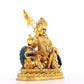 A solemn gilt bronze statue of the Heavenly King inlaid with precious stones