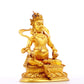 A serene gilt bronze statue of the God of Wealth