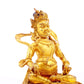 A serene gilt bronze statue of the God of Wealth