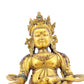 A solemn gilt bronze statue of the God of Wealth