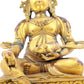 A solemn gilt bronze statue of the God of Wealth