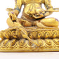 A solemn gilt bronze statue of the God of Wealth