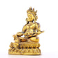 A solemn gilt bronze statue of the God of Wealth