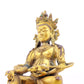 A solemn gilt bronze statue of the God of Wealth