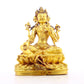 A solemn gilt bronze statue of Tara