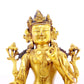 A solemn gilt bronze statue of Tara