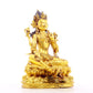 A solemn gilt bronze statue of Tara