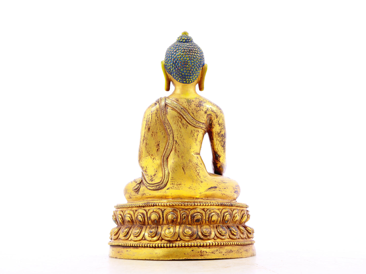 A solemn alloy bronze Gautama Buddha