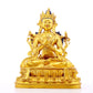 A solemn gilt bronze statue of Bodhisattva