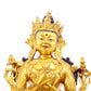 A solemn gilt bronze statue of Bodhisattva