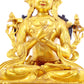 A solemn gilt bronze statue of Bodhisattva