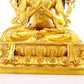 A solemn gilt bronze statue of Bodhisattva