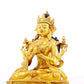 A solemn gilt bronze statue of Bodhisattva