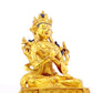 A solemn gilt bronze statue of Bodhisattva