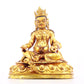 A solemn gilt bronze statue of the God of Wealth