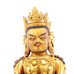 A solemn gilt bronze statue of the God of Wealth