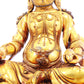 A solemn gilt bronze statue of the God of Wealth