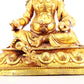 A solemn gilt bronze statue of the God of Wealth