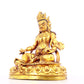 A solemn gilt bronze statue of the God of Wealth