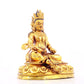 A solemn gilt bronze statue of the God of Wealth