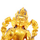 A solemn gilt bronze statue of green Tara