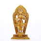 A solemn gilt bronze statue of Tara