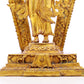 A solemn gilt bronze statue of Tara