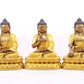 Three gilt bronze statues of Sakyamuni