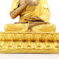 Three gilt bronze statues of Sakyamuni