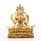 A solemn gilt bronze statue of Bodhisattva