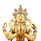 A solemn gilt bronze statue of Bodhisattva