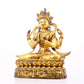 A solemn gilt bronze statue of Bodhisattva