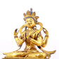 A solemn gilt bronze statue of Bodhisattva