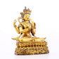 A solemn gilt bronze statue of Bodhisattva