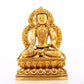 A solemn gilt bronze Bodhisattva statue