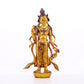 A serene gilt bronze statue of Bodhisattva