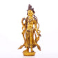 A serene gilt bronze statue of Bodhisattva