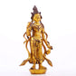 A serene gilt bronze statue of Bodhisattva