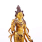 A serene gilt bronze statue of Bodhisattva